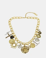 CHUNKY CHARM NECKLACE GOLD