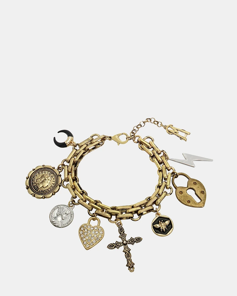 CHUNKY CHARM BRACELET GOLD