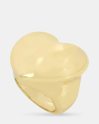 PUFF HEART RING GOLD