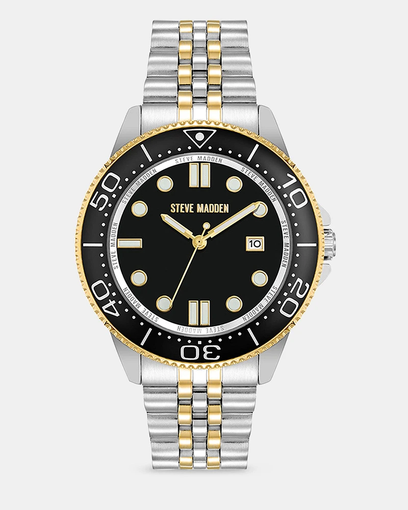 TWO TONE CLASSIC WATCH SILVER MULTI