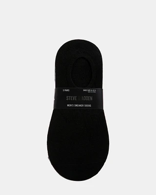 5PK MEN'S BLACK MULTI SNEAKER SOCKS