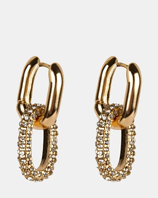 LINK PAVE EARRING GOLD