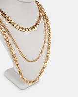 TRIPLE LAYER NECKLACE GOLD