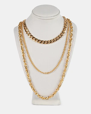 TRIPLE LAYER NECKLACE GOLD