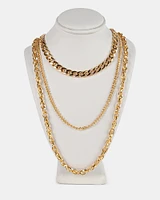 TRIPLE LAYER NECKLACE GOLD