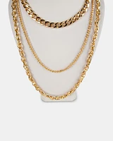 TRIPLE LAYER NECKLACE GOLD