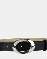 OVAL BUCKLE BELT BLACK