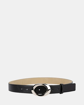 OVAL BUCKLE BELT BLACK