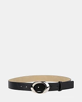 OVAL BUCKLE BELT BLACK