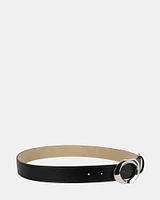 OVAL BUCKLE BELT BLACK