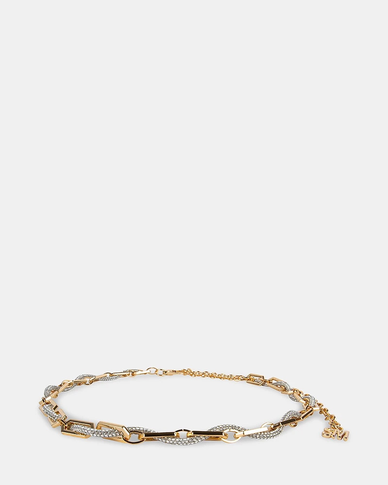 RHINESTONE LINK BELT GOLD
