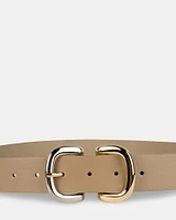 DOUBLE D-LINK BELT TAN