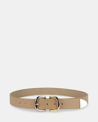 DOUBLE D-LINK BELT TAN