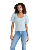 VALETTA TOP LIGHT BLUE