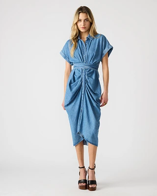 TORI DRESS DENIM LIGHT BLUE