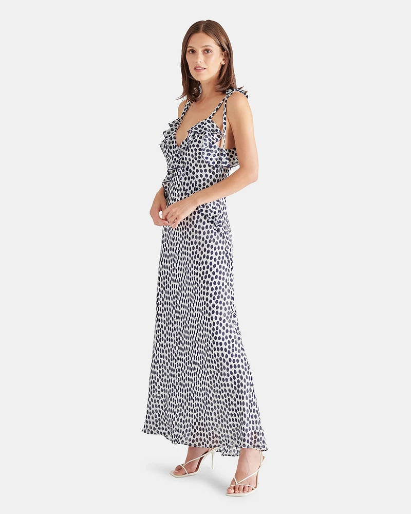 ADALINA DRESS POLKA DOT NATURAL MULTI