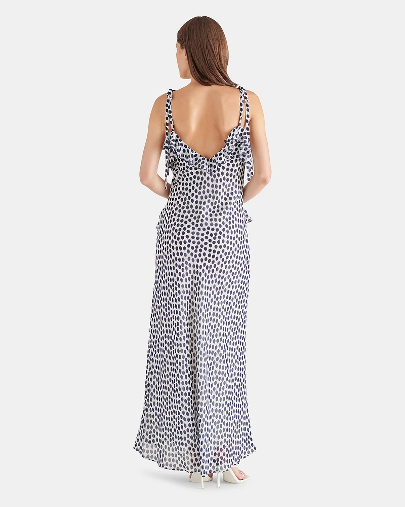 ADALINA DRESS POLKA DOT NATURAL MULTI