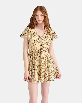 KIRSTY DRESS CHEETAH TAN MULTI