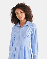 ARIA DRESS STRIPED BLUE MULTI