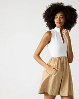 LYON DRESS TAUPE MULTI