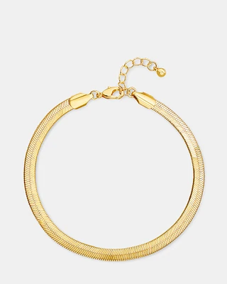 HERRINGBONE ANKLET GOLD