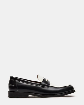 NATAN BLACK-WHITE LEATHER