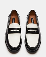NATAN BLACK-WHITE LEATHER