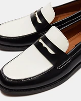 NATAN BLACK-WHITE LEATHER
