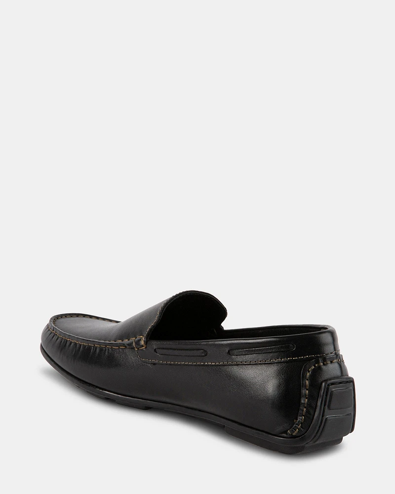 MANOLO BLACK LEATHER
