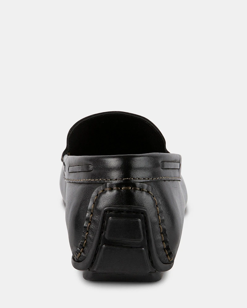 MANOLO BLACK LEATHER