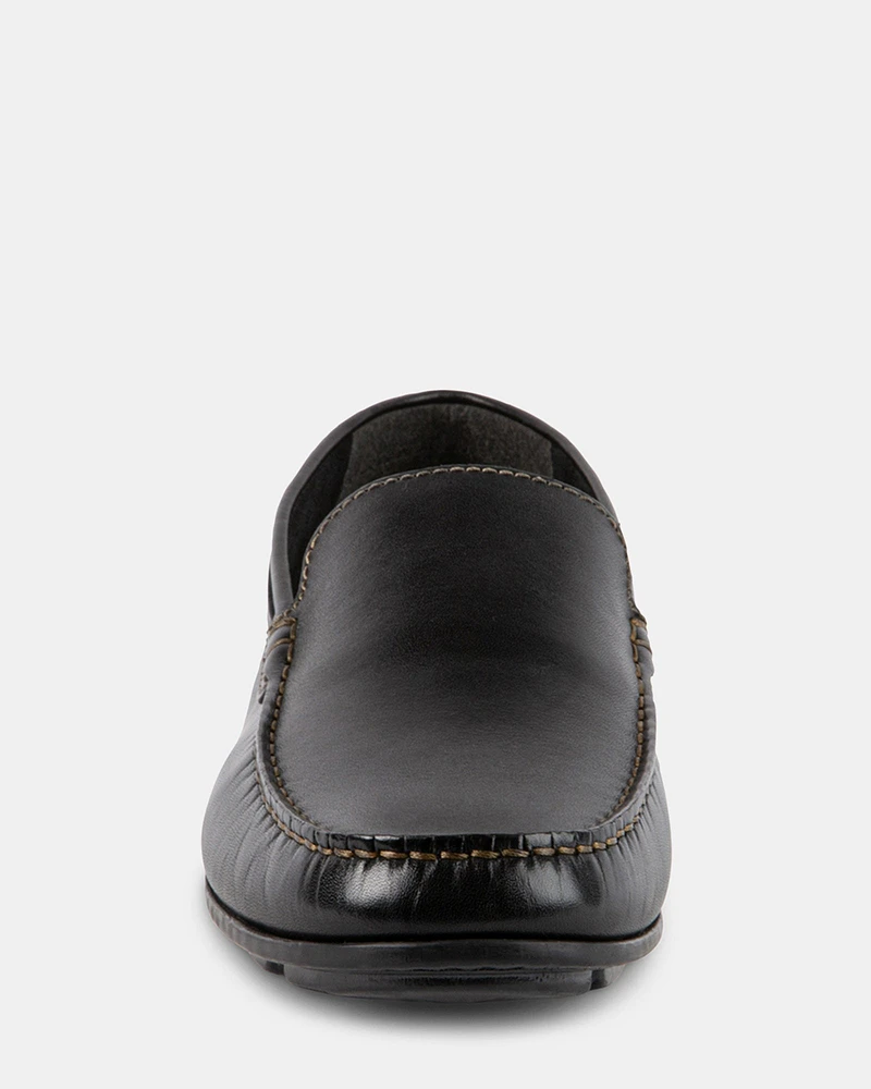 MANOLO BLACK LEATHER
