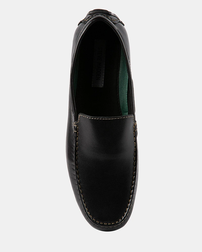 MANOLO BLACK LEATHER