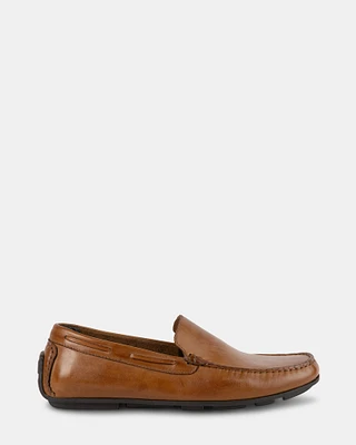 MANOLO BROWN LEATHER