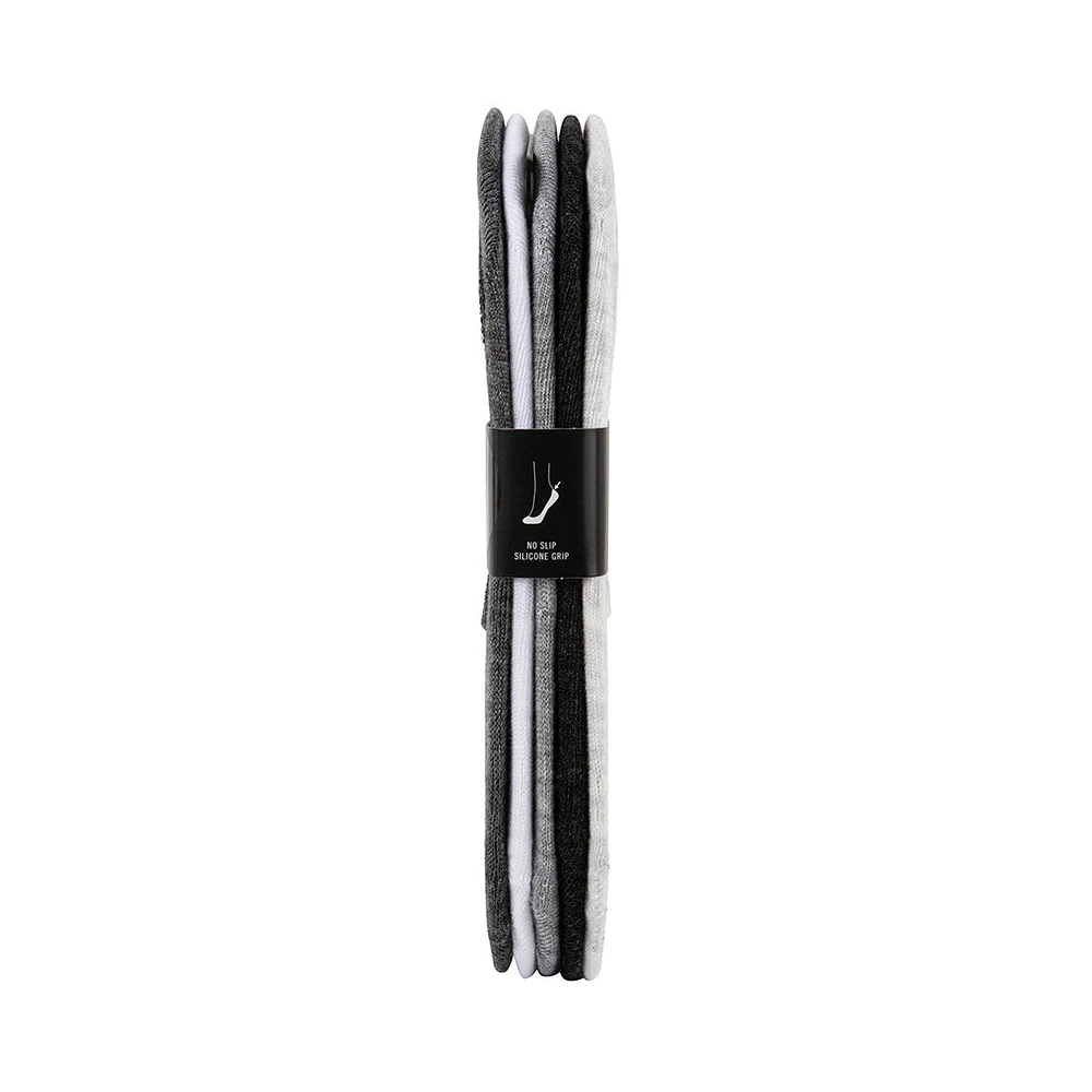 5PK WOMEN'S GREY MULTI FOOT LINERS