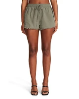 FRAY HEM SHORTS GREEN