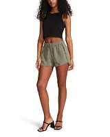FRAY HEM SHORTS GREEN