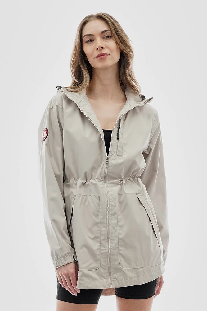 Canada Weather Gear Coated Microfiber Hooded Lightweight Jacket