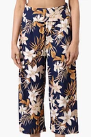 Beechers Brook Floral Fold Over Cropped Pants