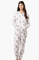 Cuddly Canuckies Hooded Reindeer Pattern Onesie - White