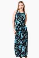 International INC Company Floral Sleeveless Halter Neck Maxi Dress