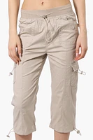 Canada Weather Gear Bungee Waist Cargo Capris