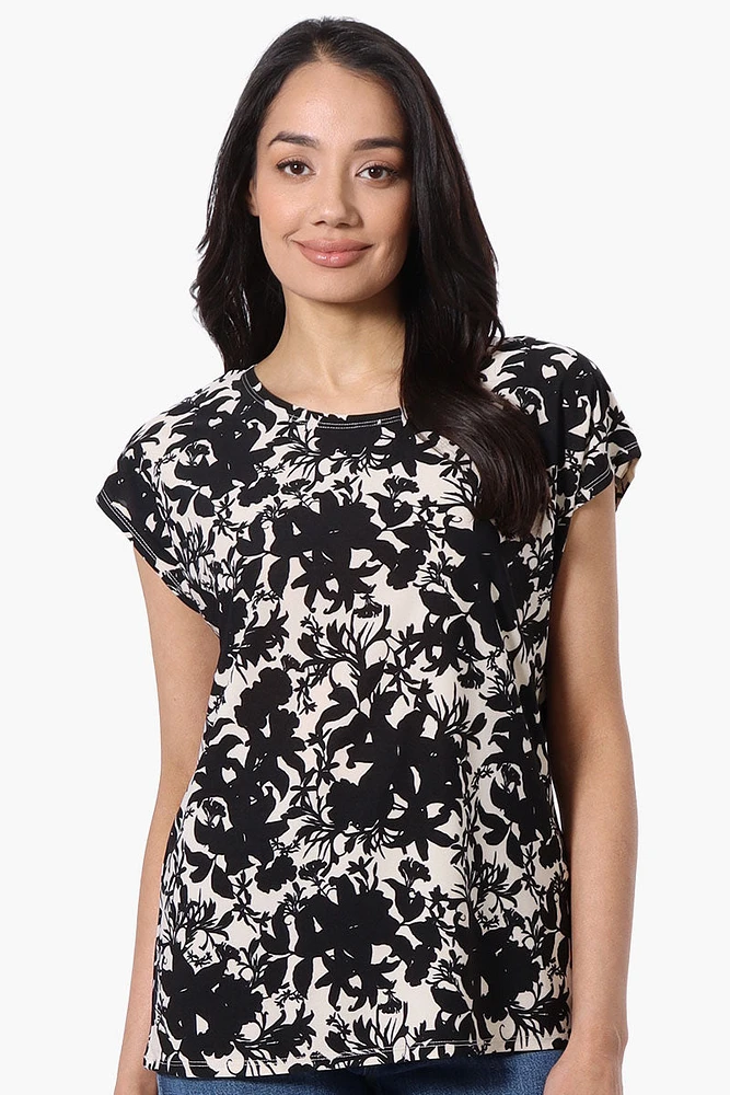 Beechers Brook Floral Cap Sleeve Tee