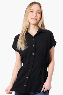 Stylexchange Vintage Cinched Waist Button Down Shirt