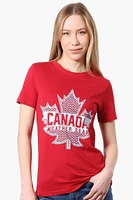 Canada Weather Gear Leaf Logo Print Tee - Red