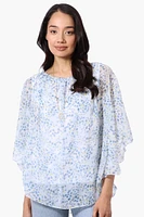 Limite Floral Poncho Necklace Blouse