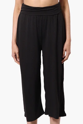 International INC Company Solid Fold Over Cropped Pants
