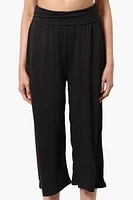 International INC Company Solid Fold Over Cropped Pants