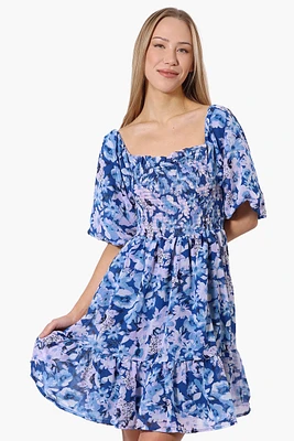 Majora Floral Puff Sleeve Smocked Day Dress
