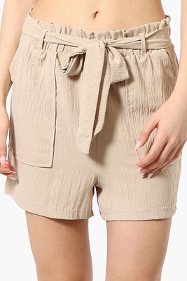 Urbanology Solid Belted Shorts