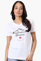 Canada Weather Gear Adventure Awaits Print Tee